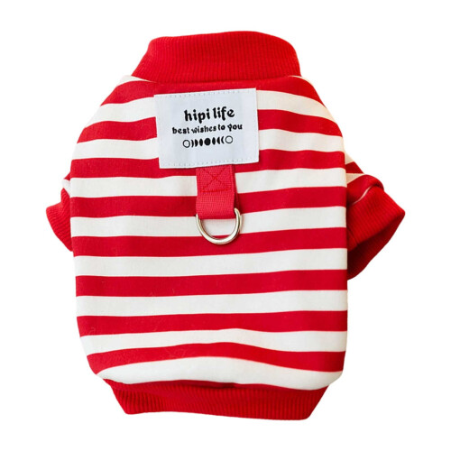 Cat Pullover Hoodie Striped Cozy Sweater for Small to