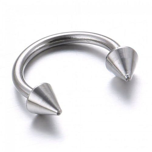 Steel Horseshoe Lip Nose Septum Ring 10 Pcs 2