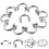 Steel Horseshoe Lip Nose Septum Ring 10 Pcs 6