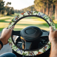 Butterfly Golf Cart Steering Wheel Cover Green Leaf
