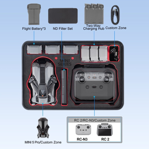 Mini 5 Pro Hard Case Waterproof Portable Shell for DJI Mini 2
