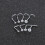 Stainless Steel Crystal Nose Stud Set L-Shaped 8 Pieces 3