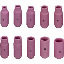 TIG Gas Lens Alumina Nozzles 10N44-10N50 D6.5-D19.5mm 47mm