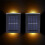 Solar Wall Lights Outdoor Dual-Head LED Sconce 4 Pack Warm 5
