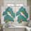 Sheer Curtains Ginkgo Biloba Marble Texture 52x54 in 2 4