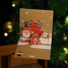 Christmas Decor Set 3D Glitter Tree Card and Envelope