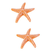 Aquarium Ornament Orange Synthetic Resin Landscape 2 Pack
