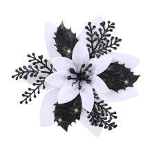 Glitter Poinsettia Artificial Flower 1 Pc
