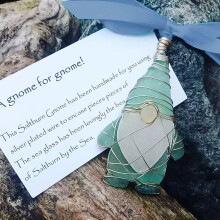 Handmade Sea Glass Ornaments Wire-Wrapped Coastal Decor 6