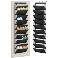 Clear Over-Door Shoe Organizer 10-Tier Deep Pockets 20-Pair