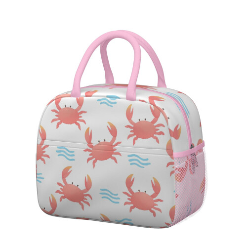 Crab Lunch Tote Insulated Leakproof Large Capacity