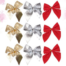 Golden and Silver Bowknots Decor 72 pcs