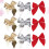 Golden and Silver Bowknots Decor 72 pcs 1