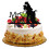 Acrylic Cake Topper Black 2 pcs 7