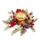 Autumn Candle Ring Wreath Pumpkin Berries Pine Cones 6