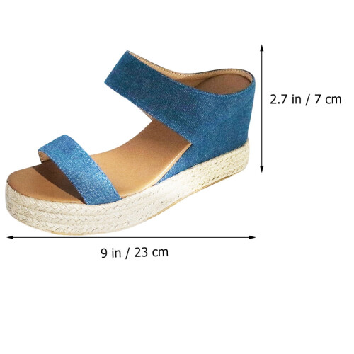 Women's Wedge Sandals Blue 1 Pair 1