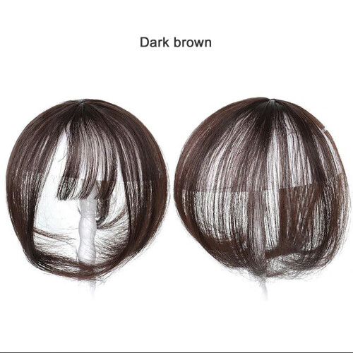 Clip-in Bangs Hair Extensions Dark Brown 8.66 inch 1