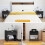 Mid-Century Modern Nightstand with Charging Station Black 5