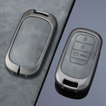 Metal Leather Key Fob Cover for Honda Civic Accord Vezel