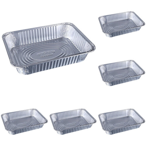 Aluminium Foil Trays Large Deep Oven-Safe 10 Pack 4900ml