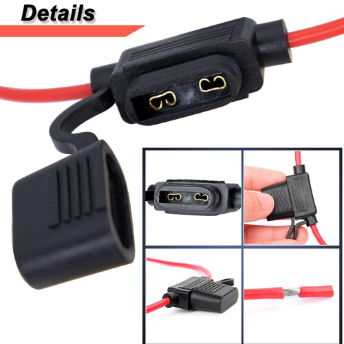 5 Pack 12AWG APM Mini Type 30A Inline Blade Fuse Holder 2