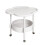 Modern plastic side table with storage, white, double-layer 1