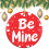 Ceramic Heart Ornament Red White Be Mine 3 inch 1