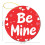 Ceramic Heart Ornament Red White Be Mine 3 inch 2