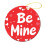 Ceramic Heart Ornament Red White Be Mine 3 inch 3