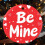 Ceramic Heart Ornament Red White Be Mine 3 inch 4