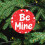Ceramic Heart Ornament Red White Be Mine 3 inch 5