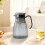 Pitcher Clear Plastic Hammered Pattern Stainless Steel Lid 5
