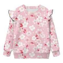 Girls Sweatshirt Cherry Blossom Pink Size 5-6