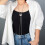 Bolo Tie Round Flower Pendant Necklace Silver 8