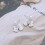 Bohemian Crystal Bow Drop Earrings Silver Blue CZ Pearl 6