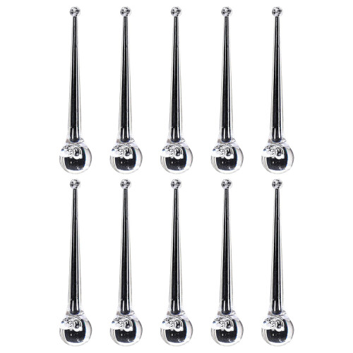 Clear Crystal Raindrop Ornaments Glass 10 pcs