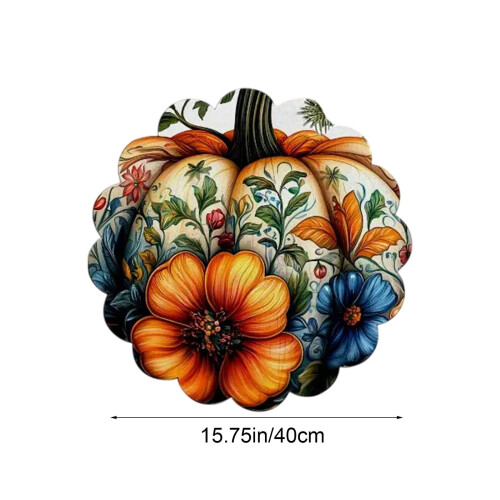 Fall Placemats 15.7x15.7 Inch Pumpkin Quilted Heat-Resistant 2