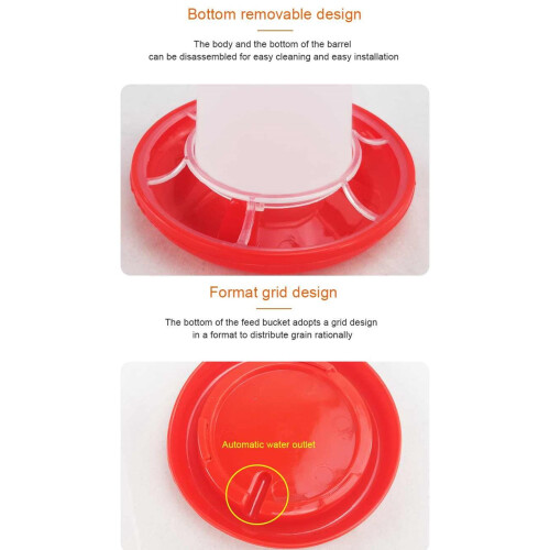 Chicken Feeder and Waterer 0.35L for Baby Chicks and Small 2