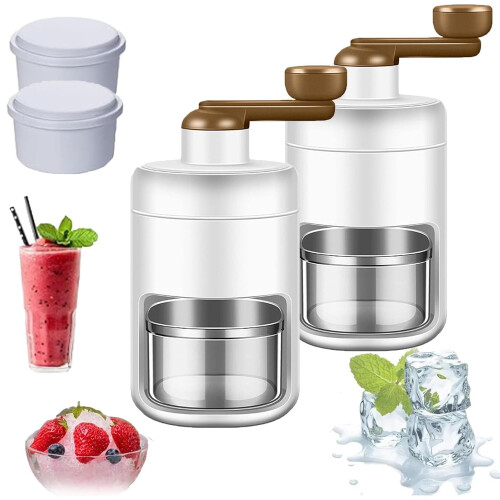Manual Ice Crusher for Snow Cones and Slushies 2PCS