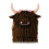 Soft Highland Cow Stuffed Pillow with Horns 1 pc 1