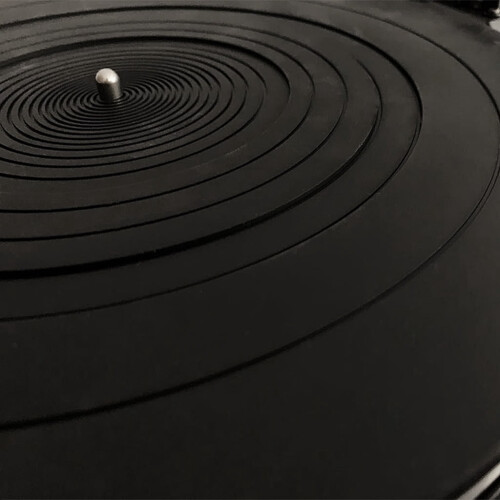 ROCKROK Turntable Platter Mat Rubber Silicone 12 inch Black 1