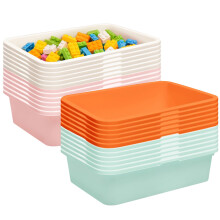 Plastic Art Trays 4 Colors 24 pcs 7.9x5.7x2.1 in