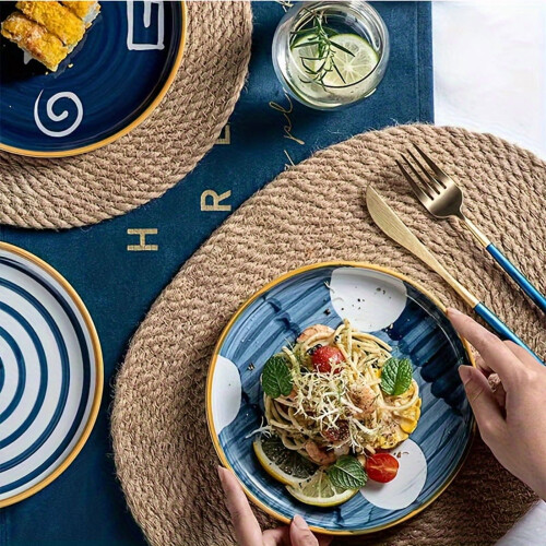 Handwoven Hemp Rope Placemats Oval 2 pcs 2
