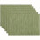 Woven Vinyl Placemats Set Olive Green 6 1
