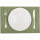 Woven Vinyl Placemats Set Olive Green 6 3