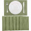 Woven Vinyl Placemats Set Olive Green 6 6
