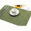 Woven Vinyl Placemats Set Olive Green 6 7