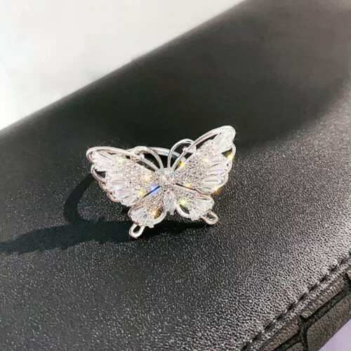 Butterfly Ring Women 925 Silver Cubic Zirconia Adjustable 2