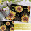 Sunflower Placemats Linen Rustic 4 Pcs 5