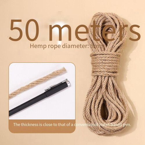 Natural Rope Cat Tree Scratching Post 20/50M 4/6/8mm